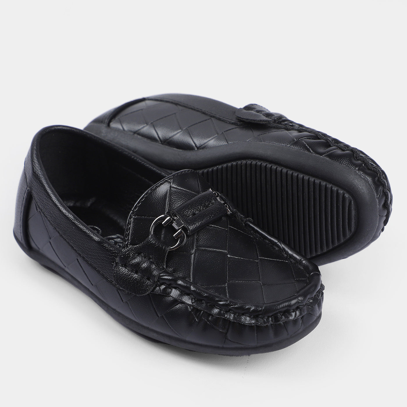 Boys Loafer B525-8-BLACK-BLACK