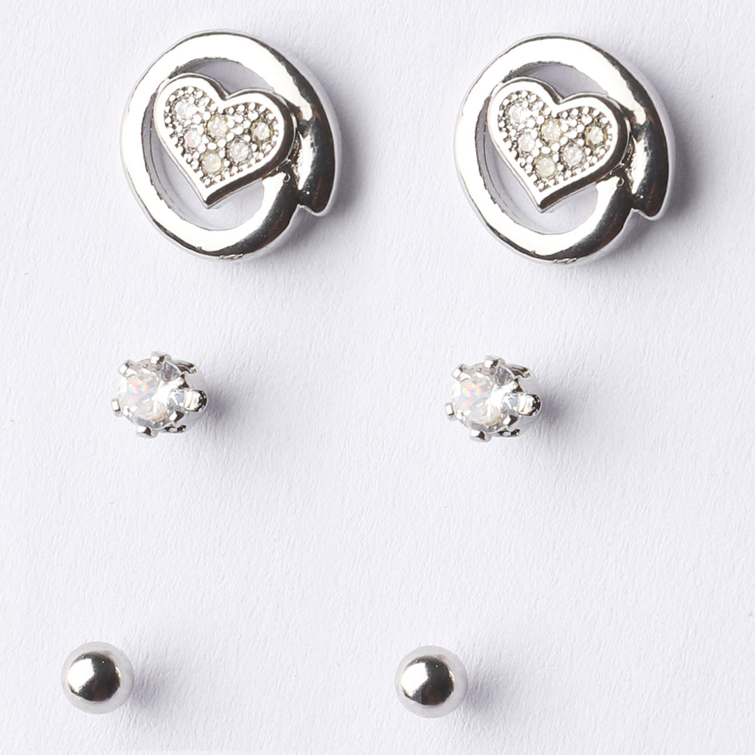 Fancy 3 Pair Stud Earring For Girls