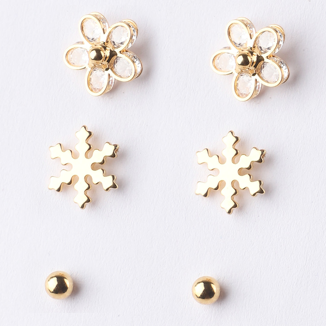 Fancy 3 Pair Stud Earring For Girls