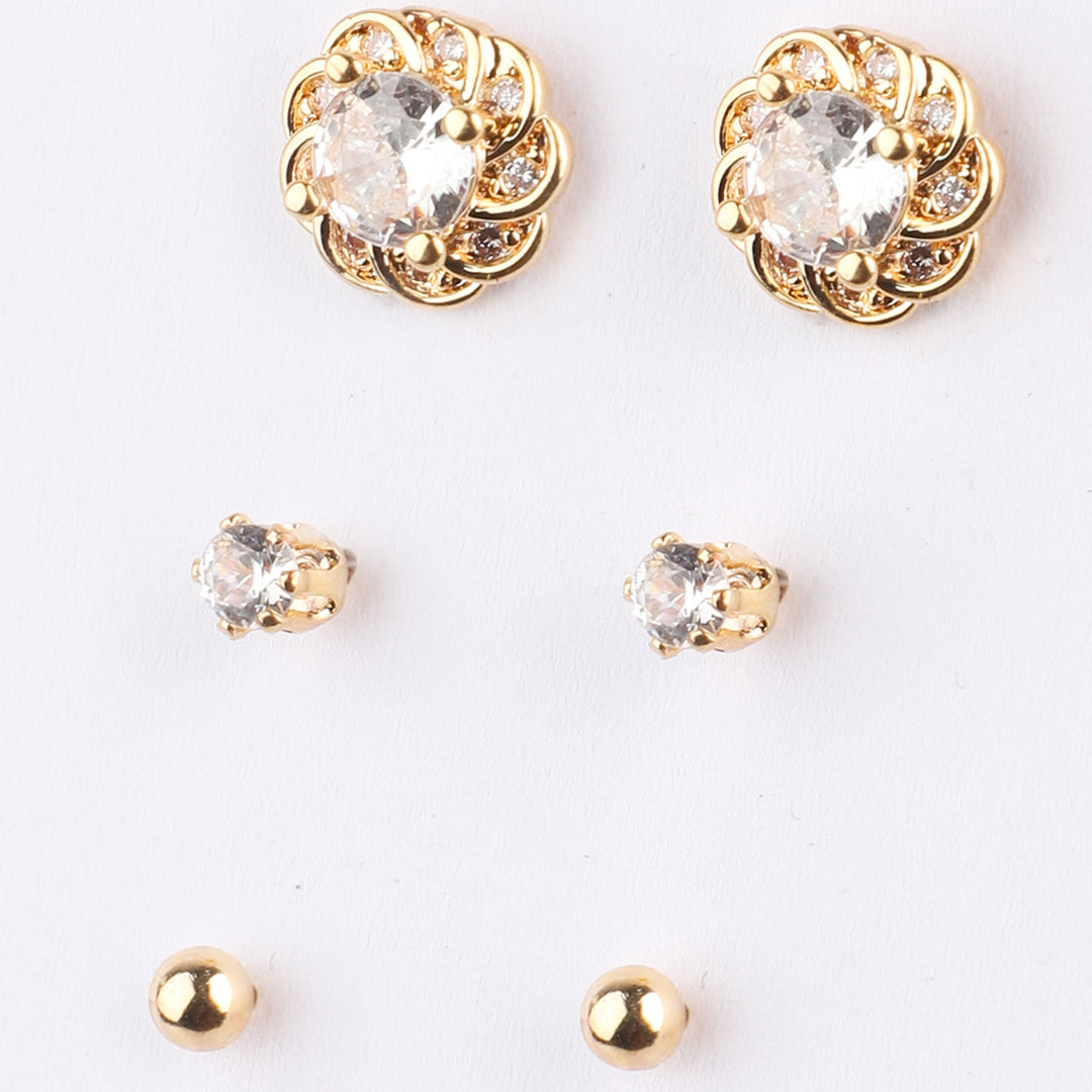 Fancy 3 Pair Stud Earring For Girls