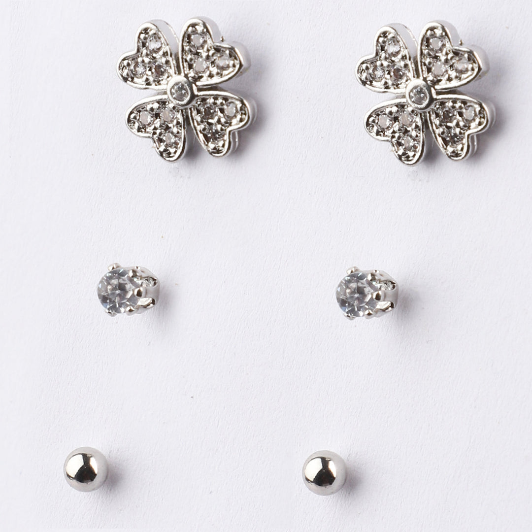 Fancy 3 Pair Stud Earring For Girls