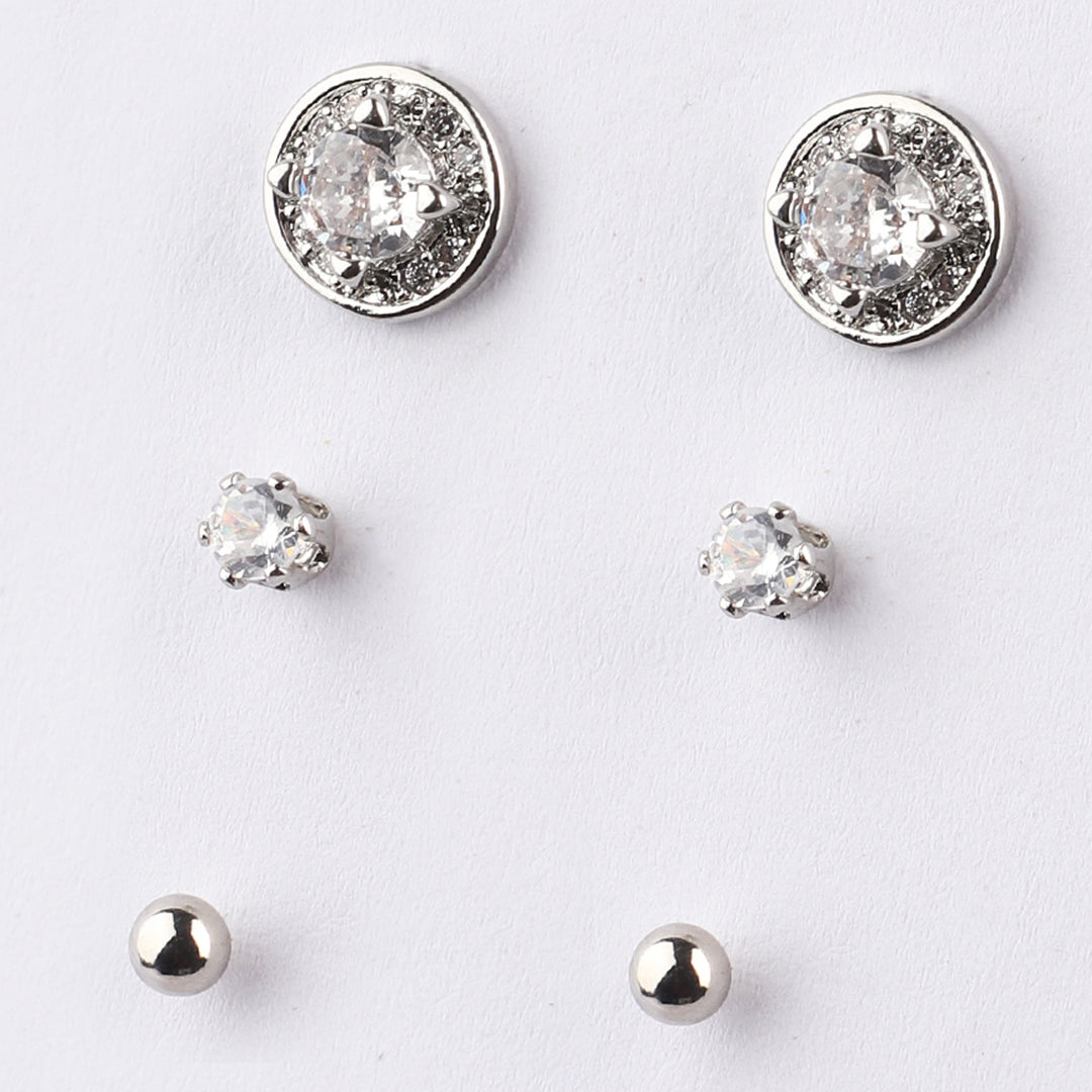 Fancy 3 Pair Stud Earring For Girls