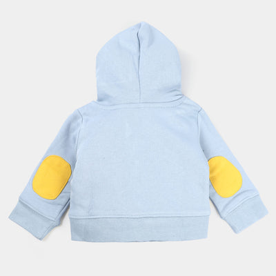 Infant Boys Fleece Knitted Jacket Animals-L Blue