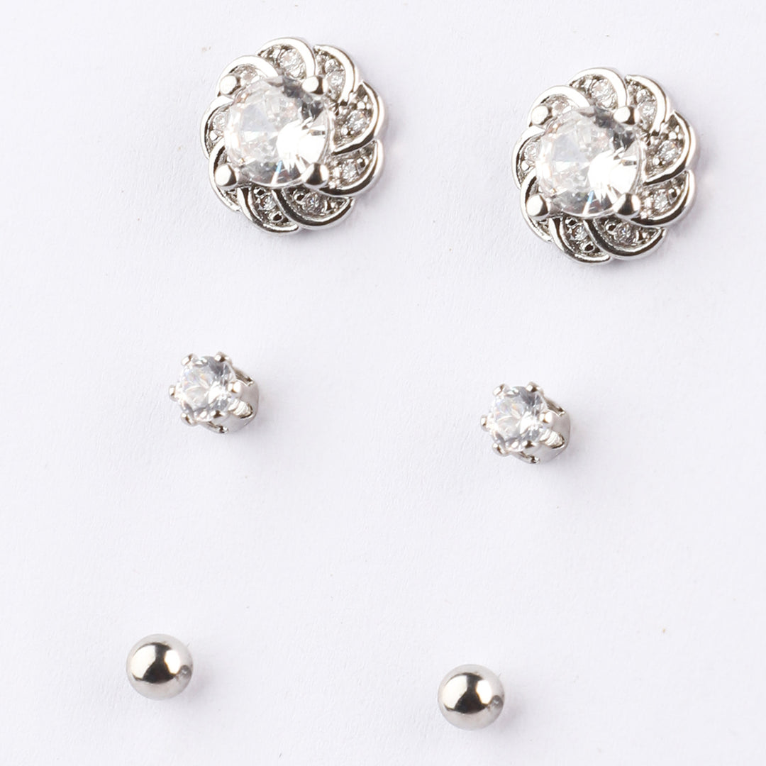 Fancy 3 Pair Stud Earring For Girls