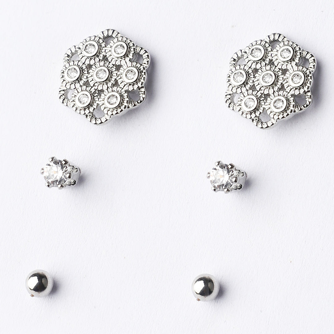 Fancy 3 Pair Stud Earring For Girls