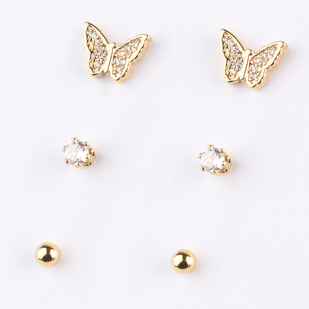 Fancy 3 Pair Stud Earring For Girls