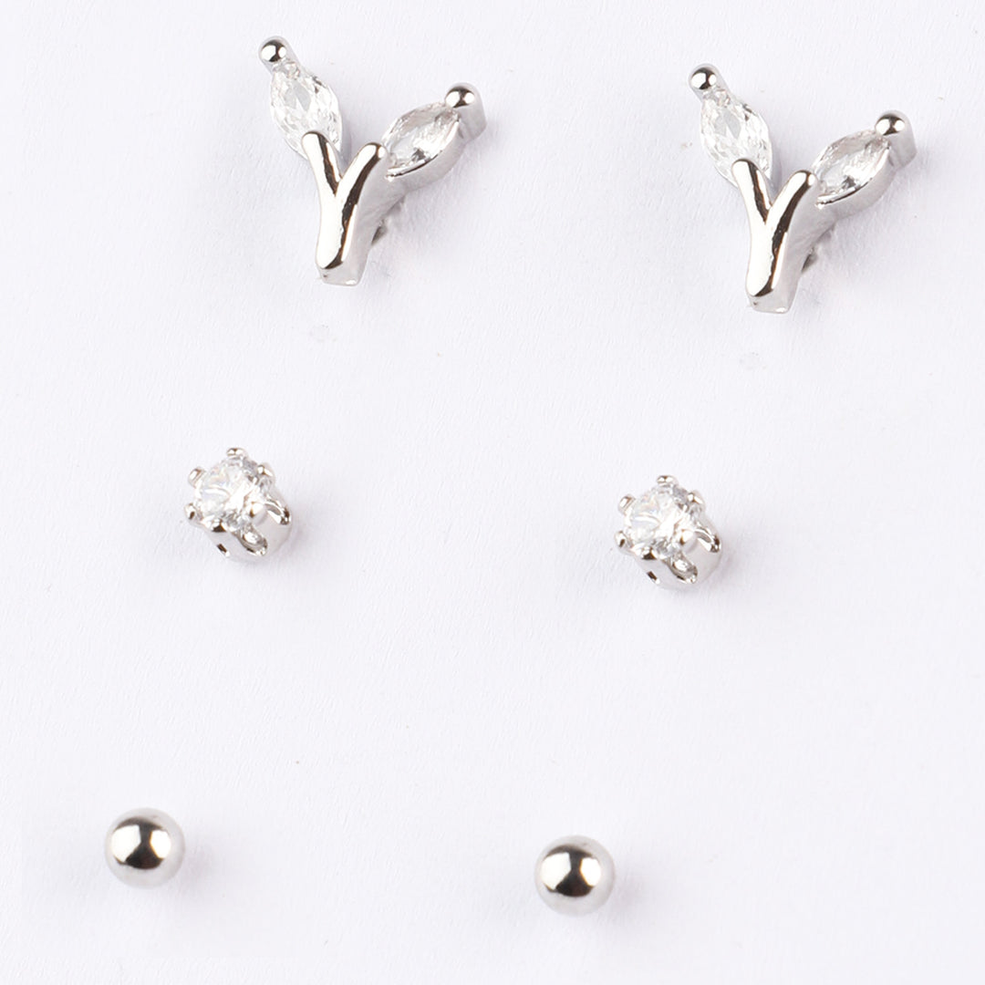 Fancy 3 Pair Stud Earring For Girls