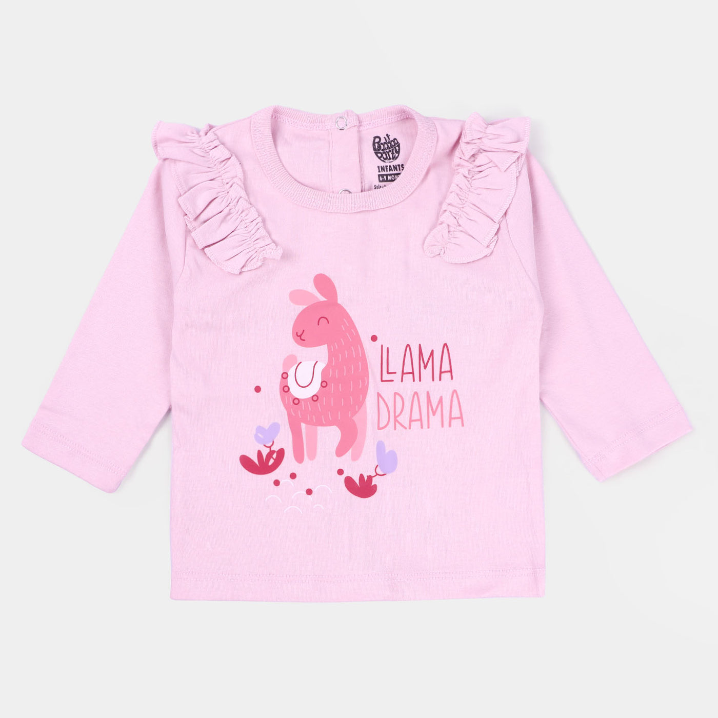 Girls 2Pc Suit Llama -Pink