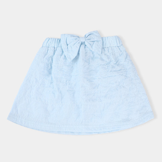 Infant Girls Woven Suit Blue Crinkle-SKY BLUE