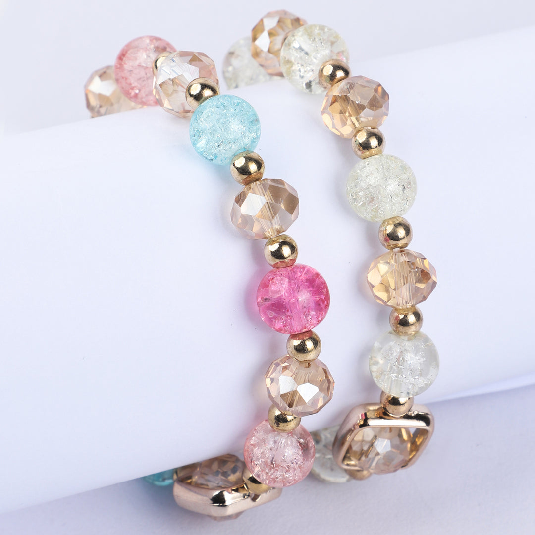 Fancy Crystal Beaded Bracelet For Girls