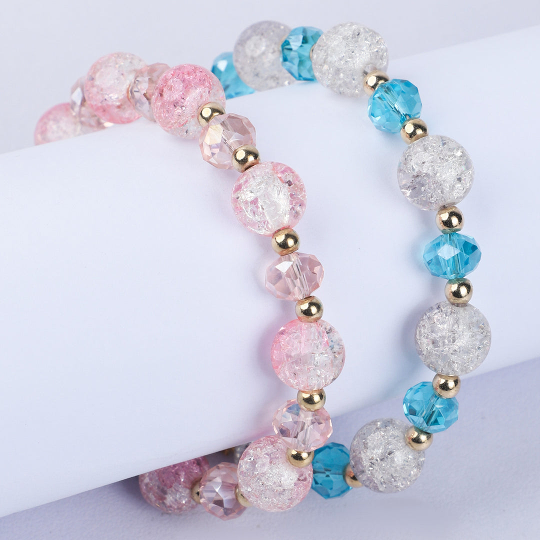 Fancy Crystal Beaded Bracelet For Girls