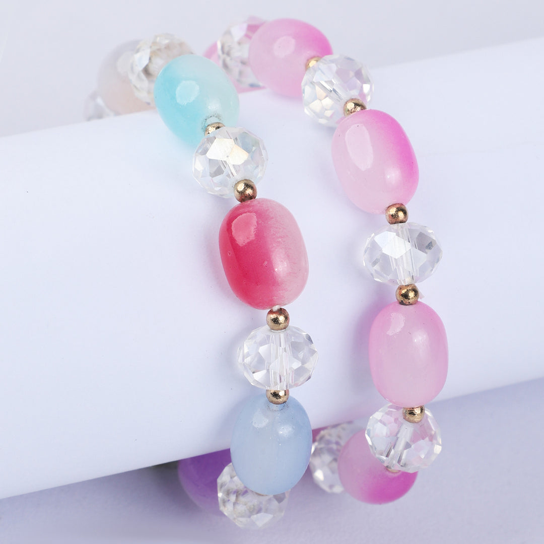 Fancy Crystal Beaded Bracelet For Girls