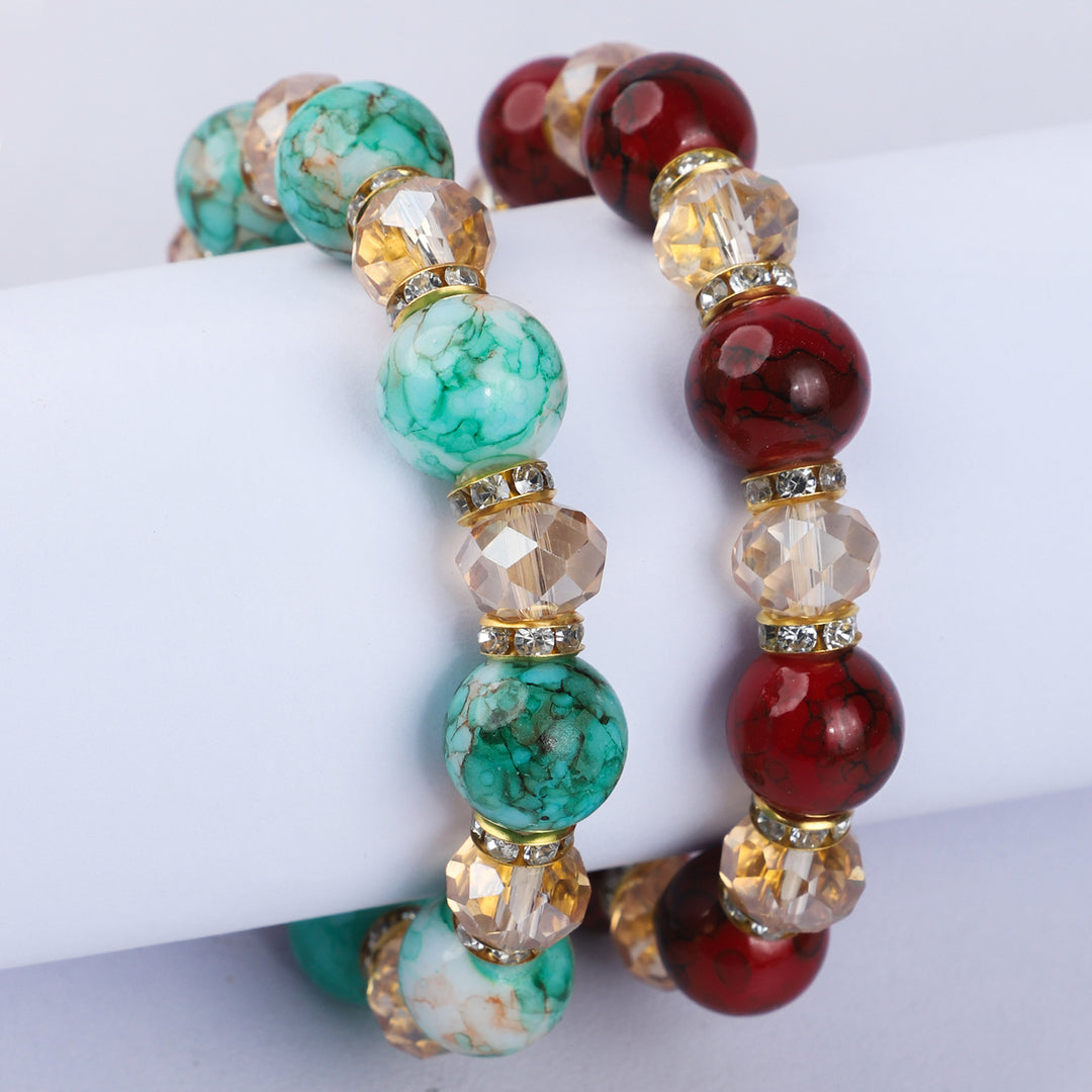 Fancy Crystal Beaded Bracelet For Girls