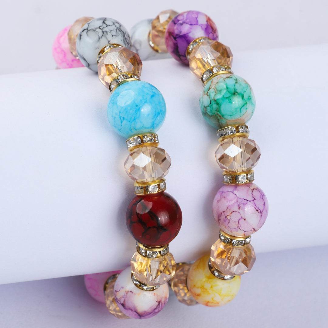 Fancy Crystal Beaded Bracelet For Girls