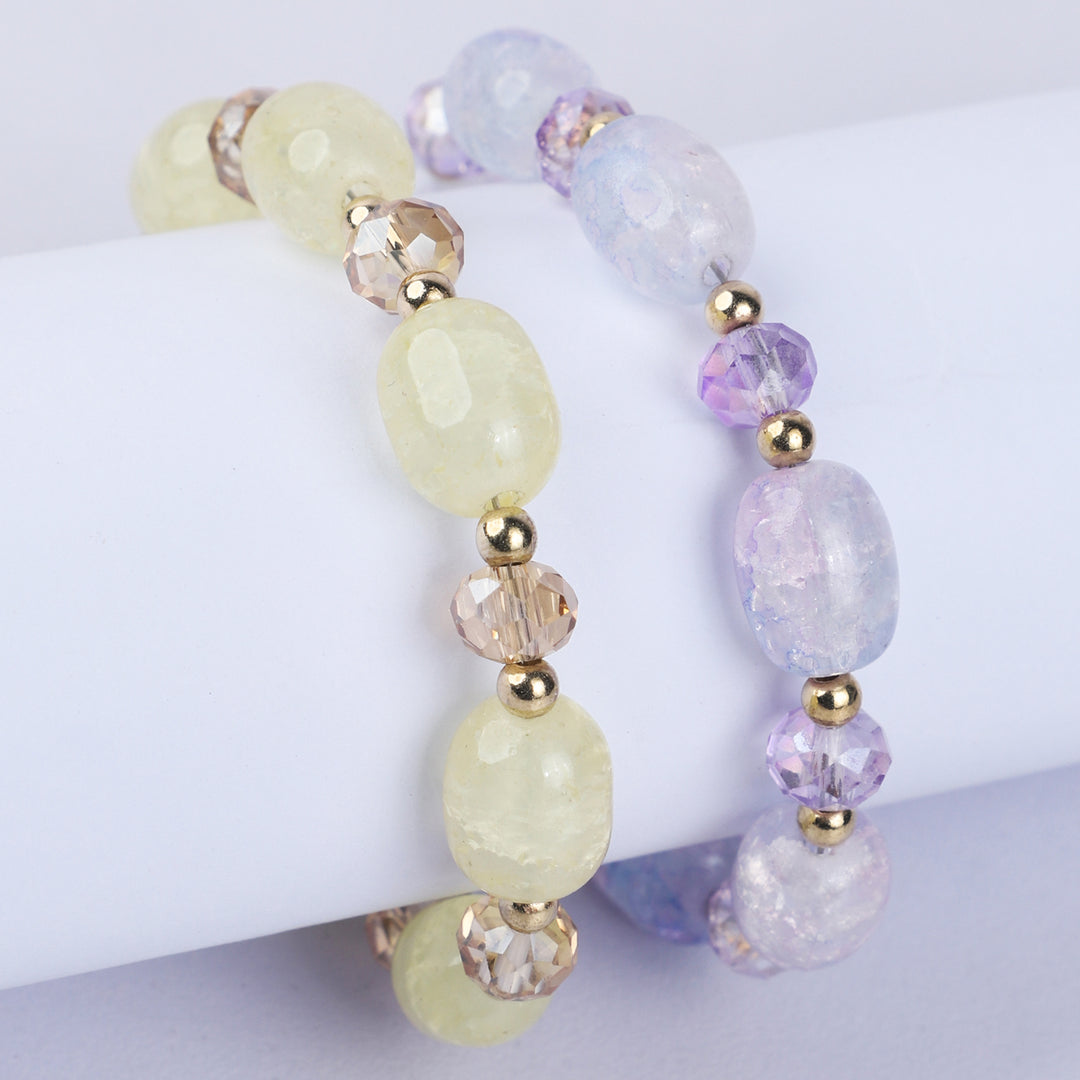 Fancy Crystal Beaded Bracelet For Girls