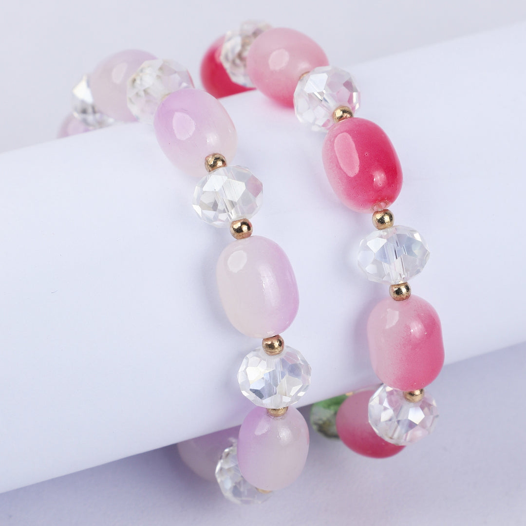 Fancy Crystal Beaded Bracelet For Girls