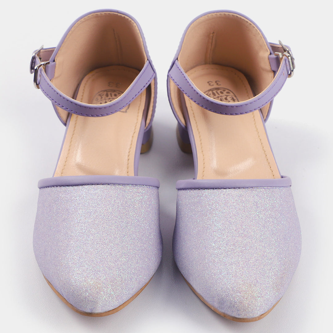 Girls Pumps Heels 456-49-Purple