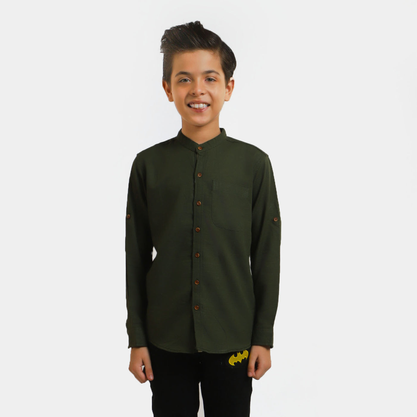 Boys Casual Shirt Rifle Green - Green