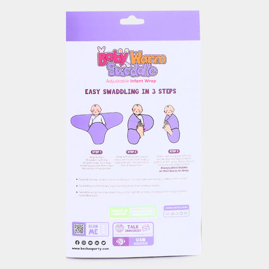 Baby Warm Swaddle With Cap | White