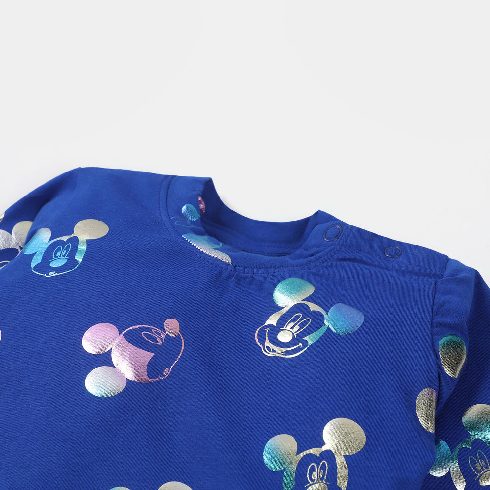 Infant Girls Cotton T-Shirt Character -Blue
