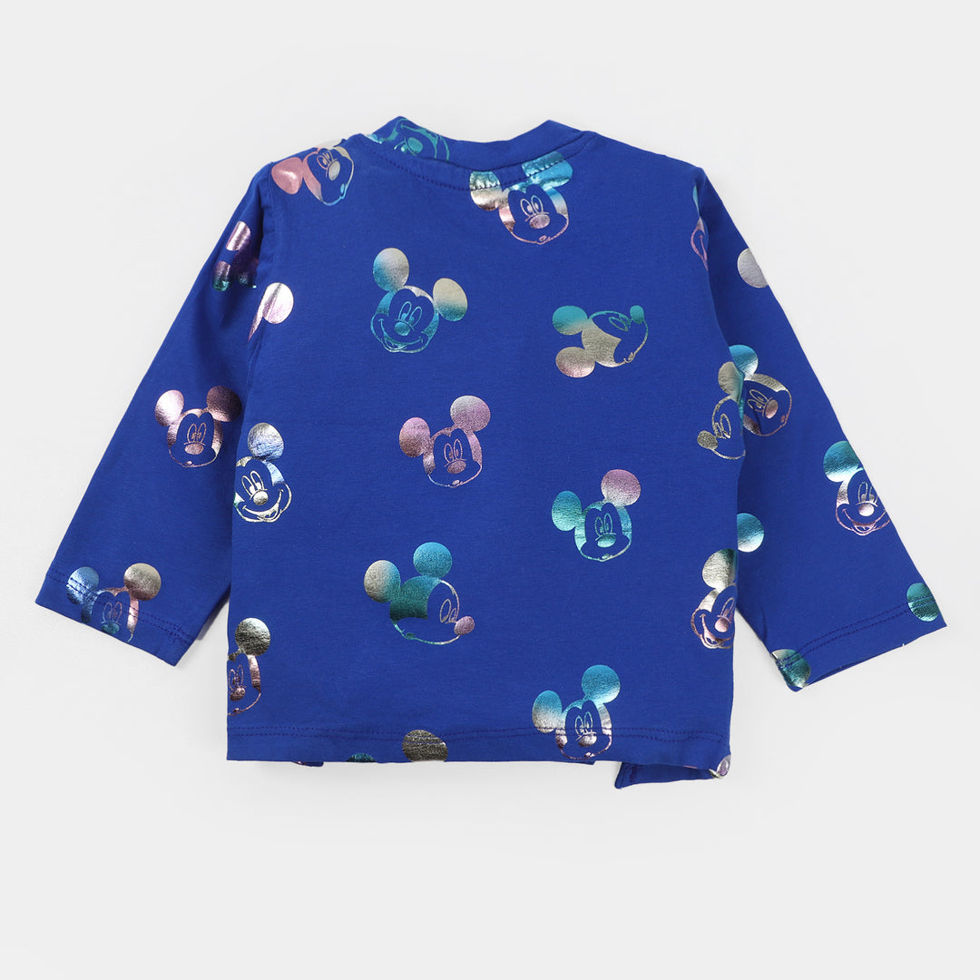 Infant Girls Cotton T-Shirt Character -Blue
