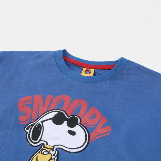 Boys Fleece Sweatshirt Snoopy-Blue