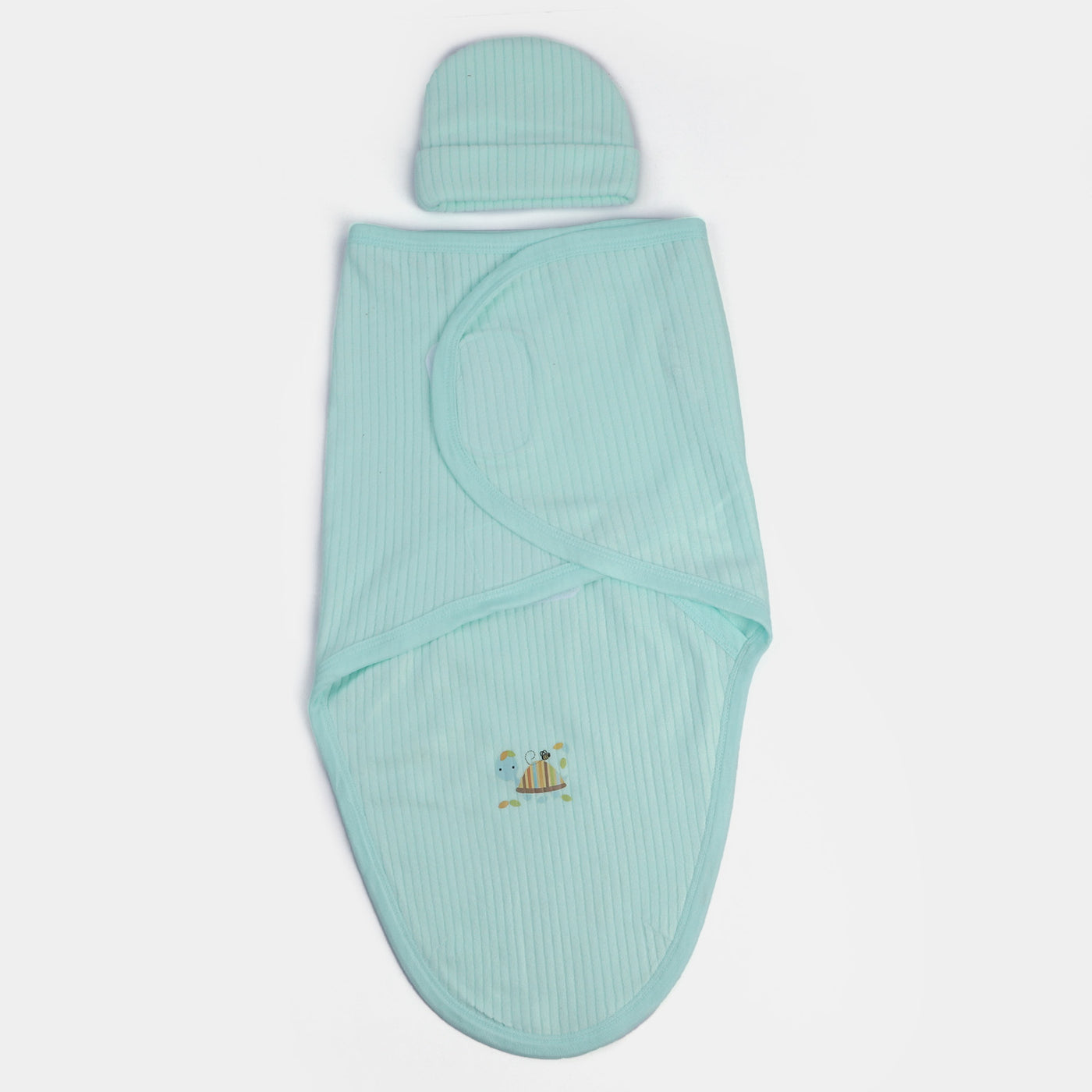 Baby Warm Swaddle With Cap | Green