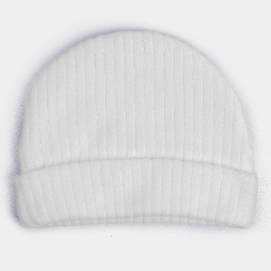 Baby Warm Swaddle With Cap | White