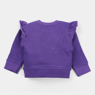 Infants Girls Fleece Sweatshirt Beautiful-D.Lavender