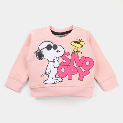 Infants Girls Fleece Sweatshirt Character-Light Pink