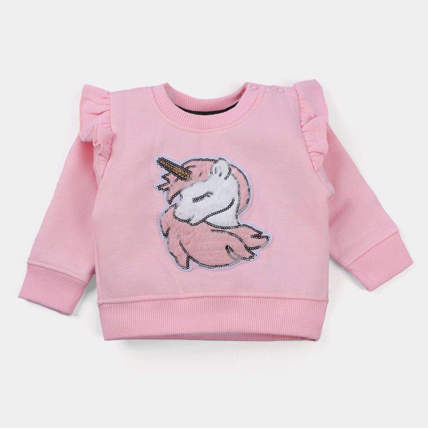 Infants Girls Fleece Sweatshirt Character-Candy Pink