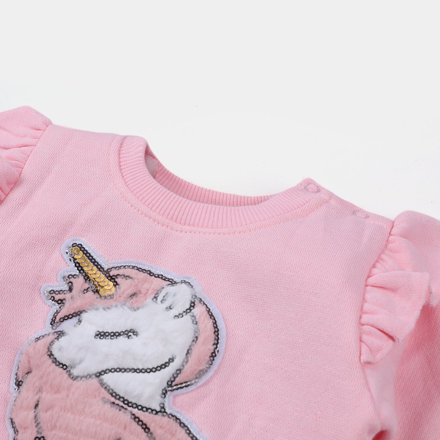 Infants Girls Fleece Sweatshirt Character-Candy Pink