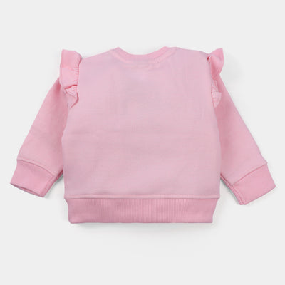 Infants Girls Fleece Sweatshirt Character-Candy Pink