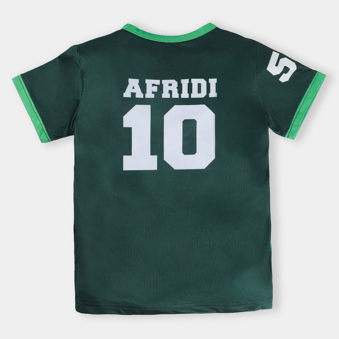 Unisex Micro Fiber Cricket T-Shirt Shaheen Afridi-Green