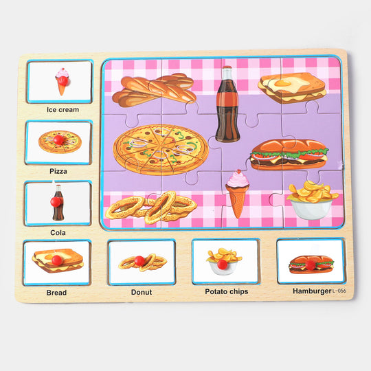 Wooden Pizza Puzzle Game For Kids