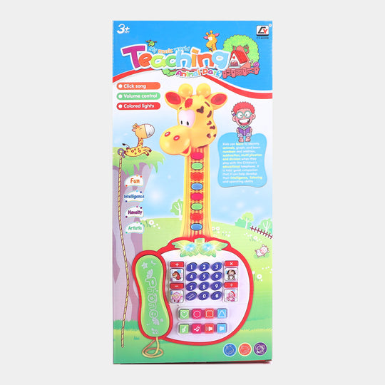 Guitar giraffe educational letters words and animal sounds