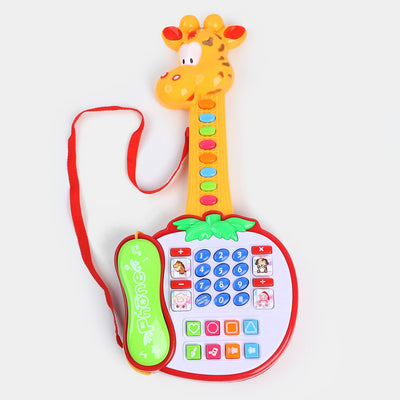 Guitar giraffe educational letters words and animal sounds