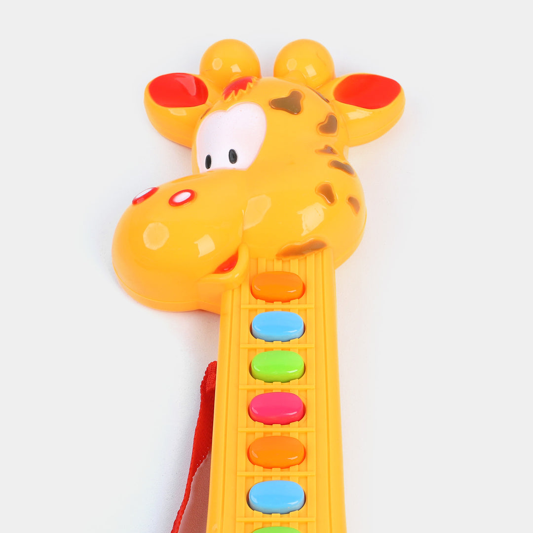 Guitar giraffe educational letters words and animal sounds