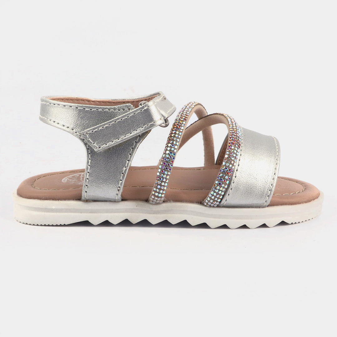 Girls Sandal 456-74-SILVER