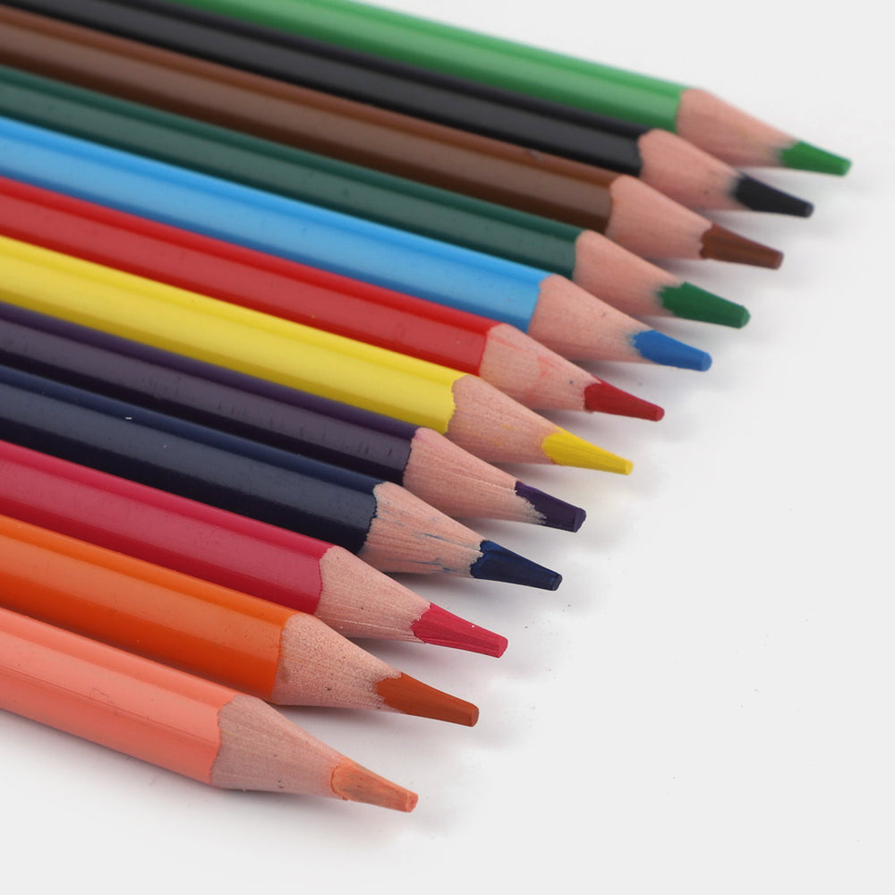 Colour Pencil Plastic 12Pcs For kids