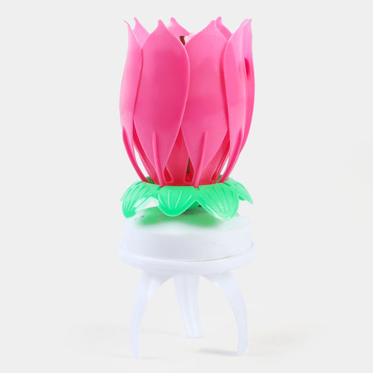 Musical Birthday Candles Flower | Pink