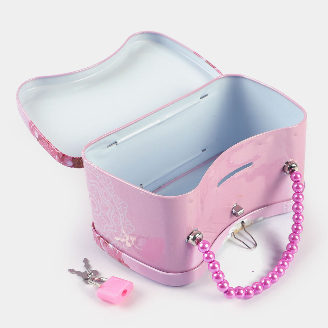 Metal Coin/Money With Lock Box For Kids