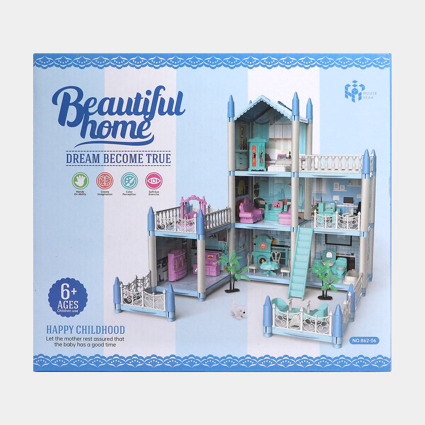 DIY Doll House Villa Set For Kids