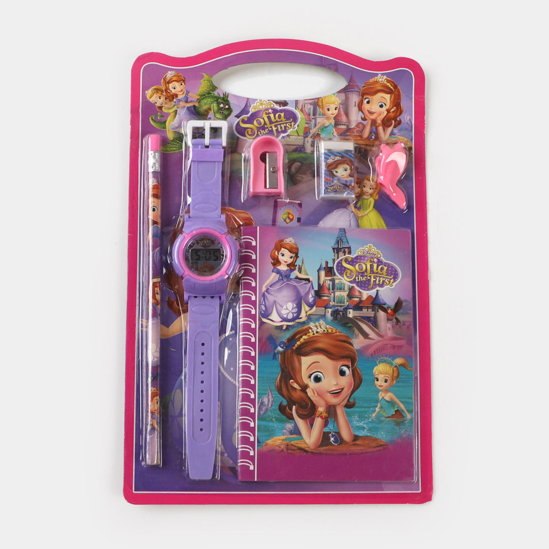 Stationery Set With Watch For Kids