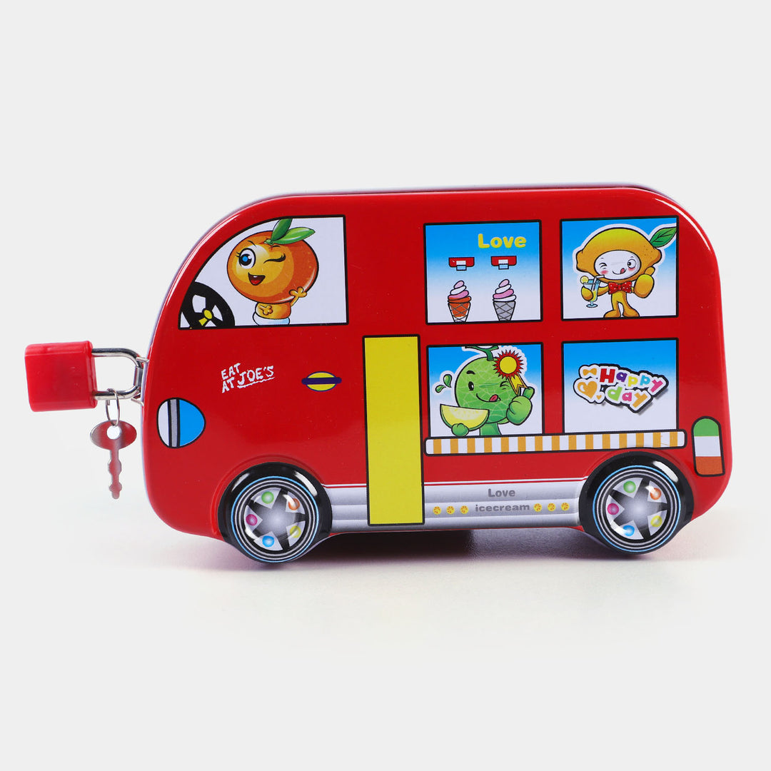 Metal Coin/Money With Lock Box For Kids