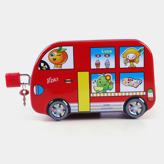 Metal Coin/Money With Lock Box For Kids