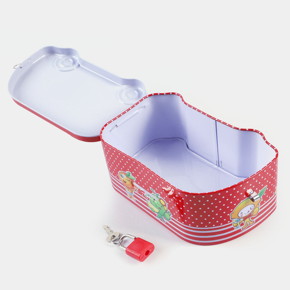 Metal Coin/Money With Lock Box For Kids