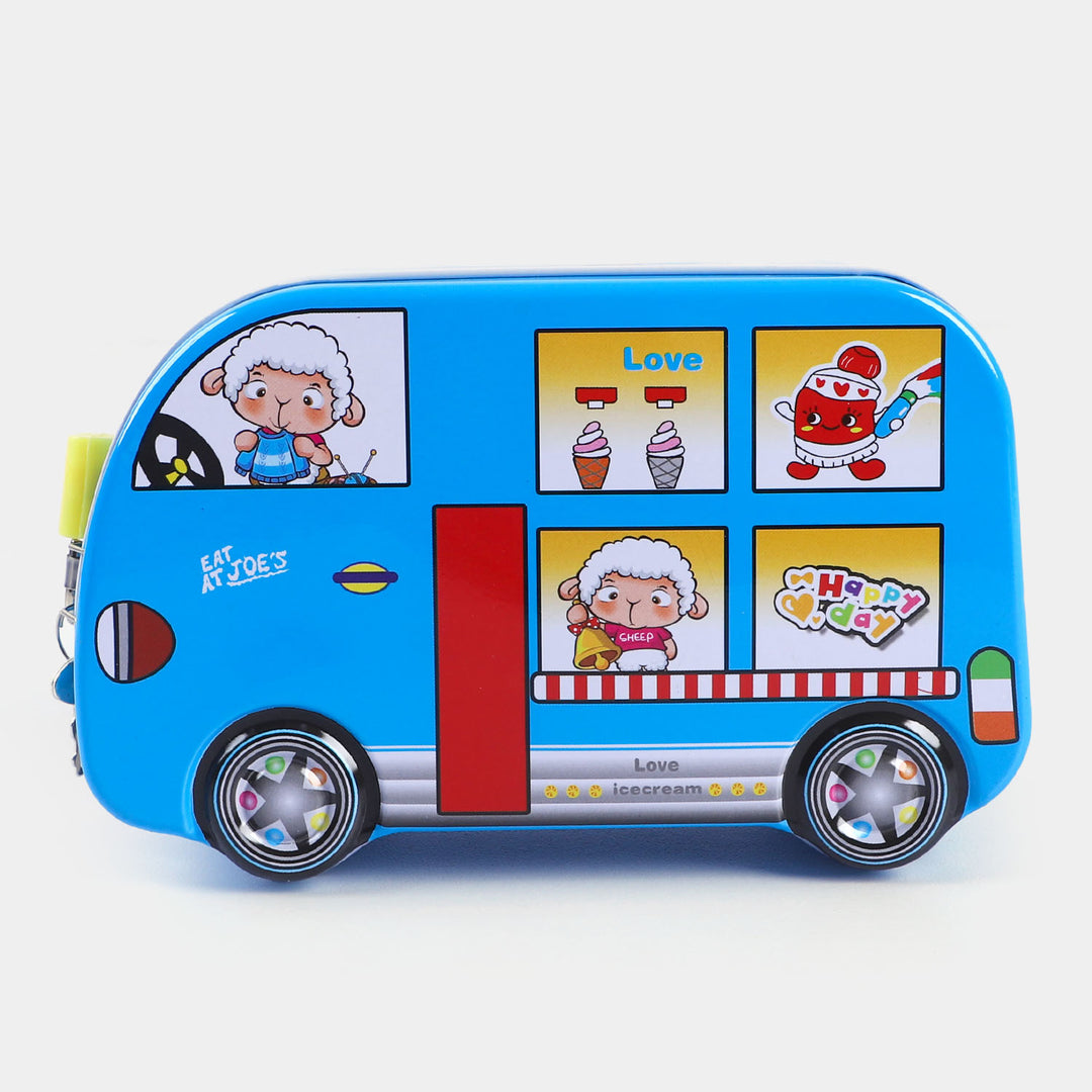 Metal Coin/Money With Lock Box For Kids