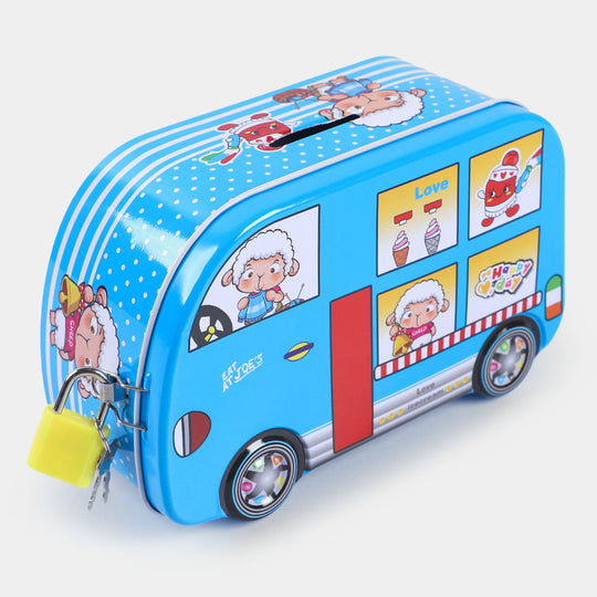 Metal Coin/Money With Lock Box For Kids