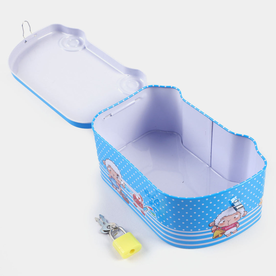 Metal Coin/Money With Lock Box For Kids